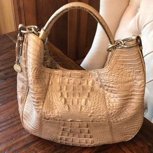 Brahmin Taupe Gold Tote
